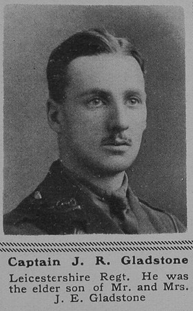 Gladstone J R Captain 6th Leics Regt The Sphere 19th Oct 1918