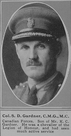 Gardner S D Col CMG DSO 7th CEF The Sphere 2nd Nov 1918