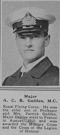 Geddes A C B Major MC RFC The Sphere 7th July 1917
