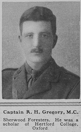 Gregory R H Captain Notts & Derby Regt The Sphere 11th Aug 1917