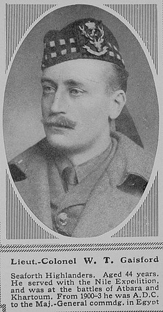 Gaisford W T Lt Col Seaforth Highlanders The Sphere 6th Nov 1915