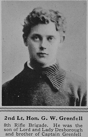 Grenfell G W 2nd Lt The Hon 8th Rifle Brigade The Sphere 28th Aug 1915