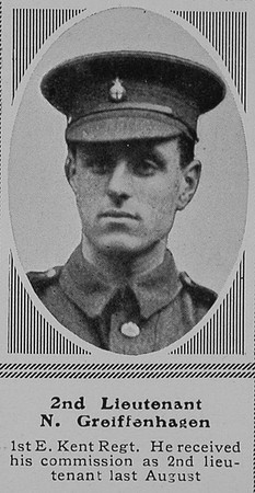 Greiffenhagen N 2nd Lt 1st East Kent Regt The Sphere 29th Jan 1916