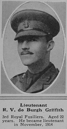Griffith R V de B Lt 3rd Royal Fusiliers The Sphere 15th May 1915