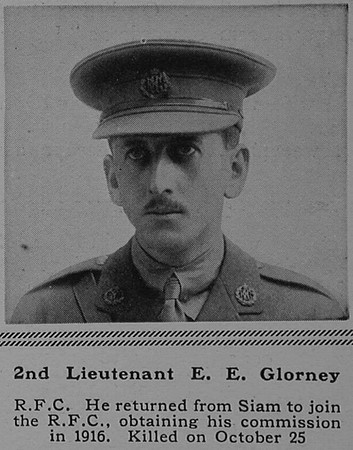 Glorney E E 2nd Lt Royal Flying Corps The Sphere 13th Jan 1917