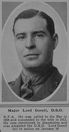 Gorell Major Lord DSO Royal Field Artillery The Sphere 10th Feb 1917