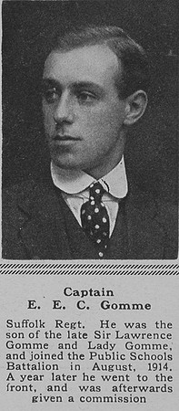 Gomme E E C Captain Suffolk Regt The Sphere 8th Sep 1917