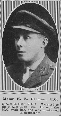 German H B Major MC + Bar RAMC The Sphere 9th Nov 1918