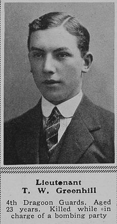 Greenhill T W Lt 4th Dragoon Guards The Sphere 25th Mar 1916