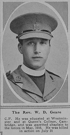 Geare W D Rev Army Chaplains The Sphere 20th Sep 1917