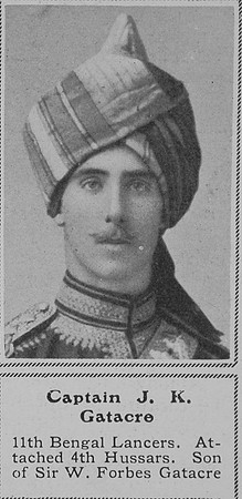 Gatacre J K Captain Indian Army The Sphere 31st Oct 1914