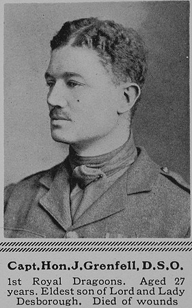 Grenfell J Captain The Hon DSO 1st Royal Dragoons The Sphere 28th Aug 1915