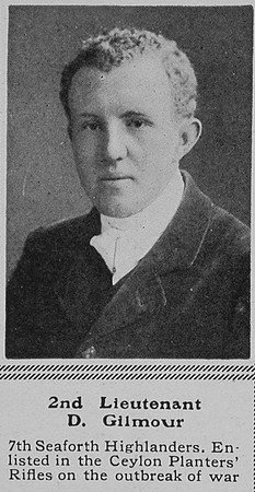 Gilmour D 2nd Lt 7th Seaforth Highlanders The Sphere 25th Mar 1916