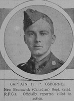 Osborne H P Captain Royal Flying Corps The Illustrated London News 11th Aug 1917