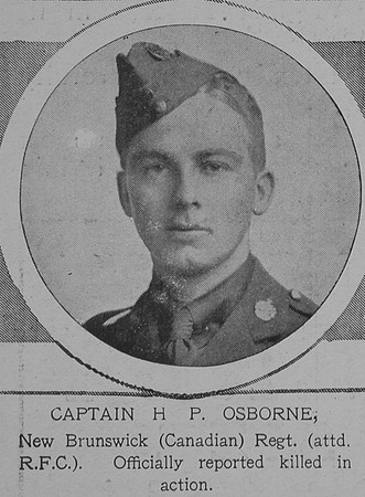 Osborne H P Captain Royal Flying Corps The Illustrated London News 11th Aug 1917