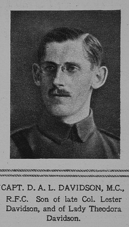 Davidson D A L Captain MC Royal Flying Corps The Illustrated London News 14th Jul 1917
