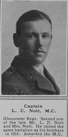 Nott L C Captain 6th Gloucs Regt The Sphere 9th June 1917