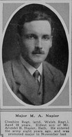 Napier M A Major Cheshire Regiment Attd Welsh Regiment The Sphere 15th July 1916