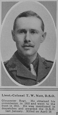 Nott T W Lt Col DSO 6th Gloucs Regt The Sphere 9th June 1917
