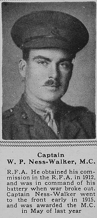 Ness-Walker W P Captain MC Royal Field Artillery The Sphere 9th Mar 1918