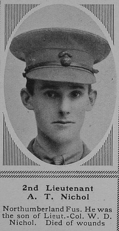 Nichol A T 2nd Lt 15th Northumberland Fusiliers The Sphere 23rd June 1917