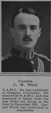 Nicol C M Captain Royal Army Medical Corps 30th Dec 1916