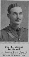 Newall L 2nd Lt 1st London Regiment The Sphere 2nd Oct 1915