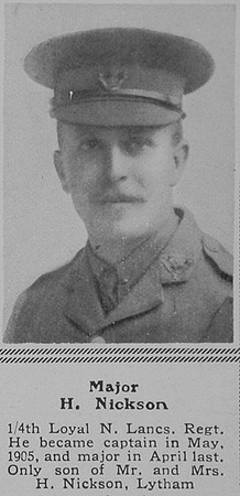 Nickson H Major 4th Loyal North Lancs Regt The Sphere 11th Dec 1915