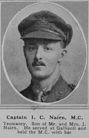 Nairn I C Captain MC + Bar Fife & Forfar Yeomanry The Sphere 12th Oct 1918