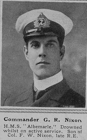 Nixon G R Comm HMS Albemarle Royal Navy The Sphere 18th Dec 1915