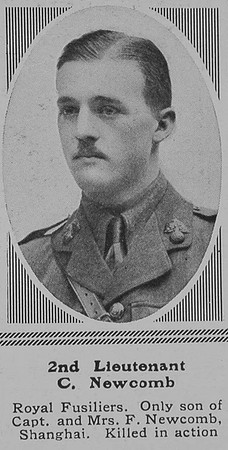 Newcombe C 2nd Lt 12th Royal Fusiliers The Sphere 15th Apr 1916