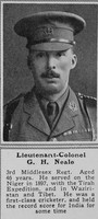 Neale G H Lt Col 3rd Middx Regt The Sphere 20th Nov 1915