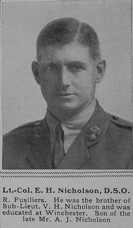 Nicholson E H Lt Col DSO + Bar 3rd Royal Fusiliers The Sphere 7th Dec 1918