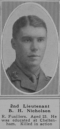 Nicholson B H 2nd Lt 4th Royal Fusiliers The Sphere 7th Dec 1918