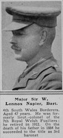 Napier W L Major Sir 4th South Wales Borderers The Sphere 25th Sep 1915
