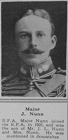 Nunn J Major RFA The Sphere 2nd Jun 1917