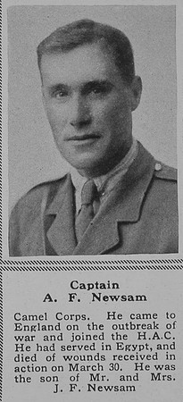 Newsam A F Captain Camel Corps The Sphere 18th May 1918