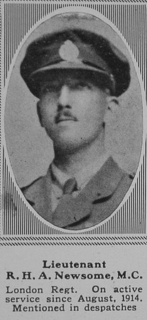Newsome R H A Lt MC 8th London Regt The Sphere 12th Oct 1918