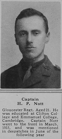 Nott H P Captain 6th Gloucs Regt The Sphere 9th June 1917