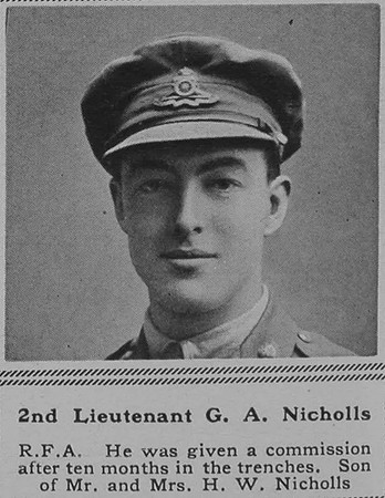 Nicholls G A 2nd Lt RHA The Sphere 19th May 1917