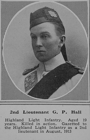 Hall G P 2nd Lt Highland Light Infantry The Sphere 19th Dec 1914