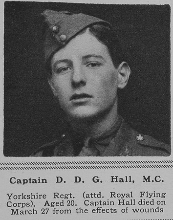 Hall D D G Captain MC RFC The Sphere 27th Apr 1918