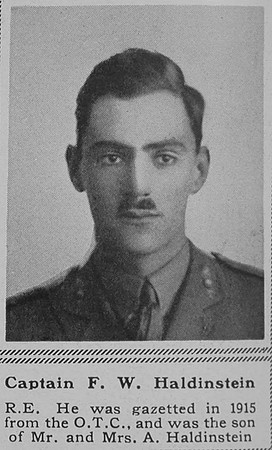 Haldinstein F W Captain RE The Sphere 21st Apr 1917
