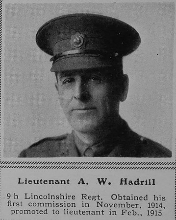 Hadrill A W Lt 9th Lincs Regt The Sphere 6th Nov 1915