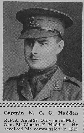 Hadden N C C Captain RFA The Sphere 20th May 1916