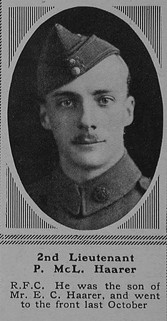 Haarer P McL 2nd Lt Royal Flying Corps The Sphere 10th Feb 1917