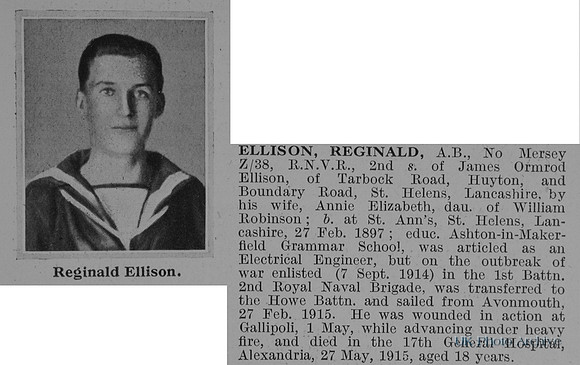 Ellison R AB Z-38 Howe Btn RNVR Obit