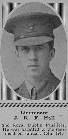 Hall J R F Lt 2nd Royal Dublin Fusiliers The Sphere 31st Jul 1915