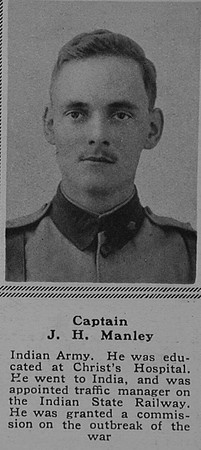 Manley J H Captain Indian Army The Sphere 17th Feb 1917