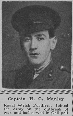 Manley H G Captain R Welsh Fusiliers The Sphere 29th Dec 1917